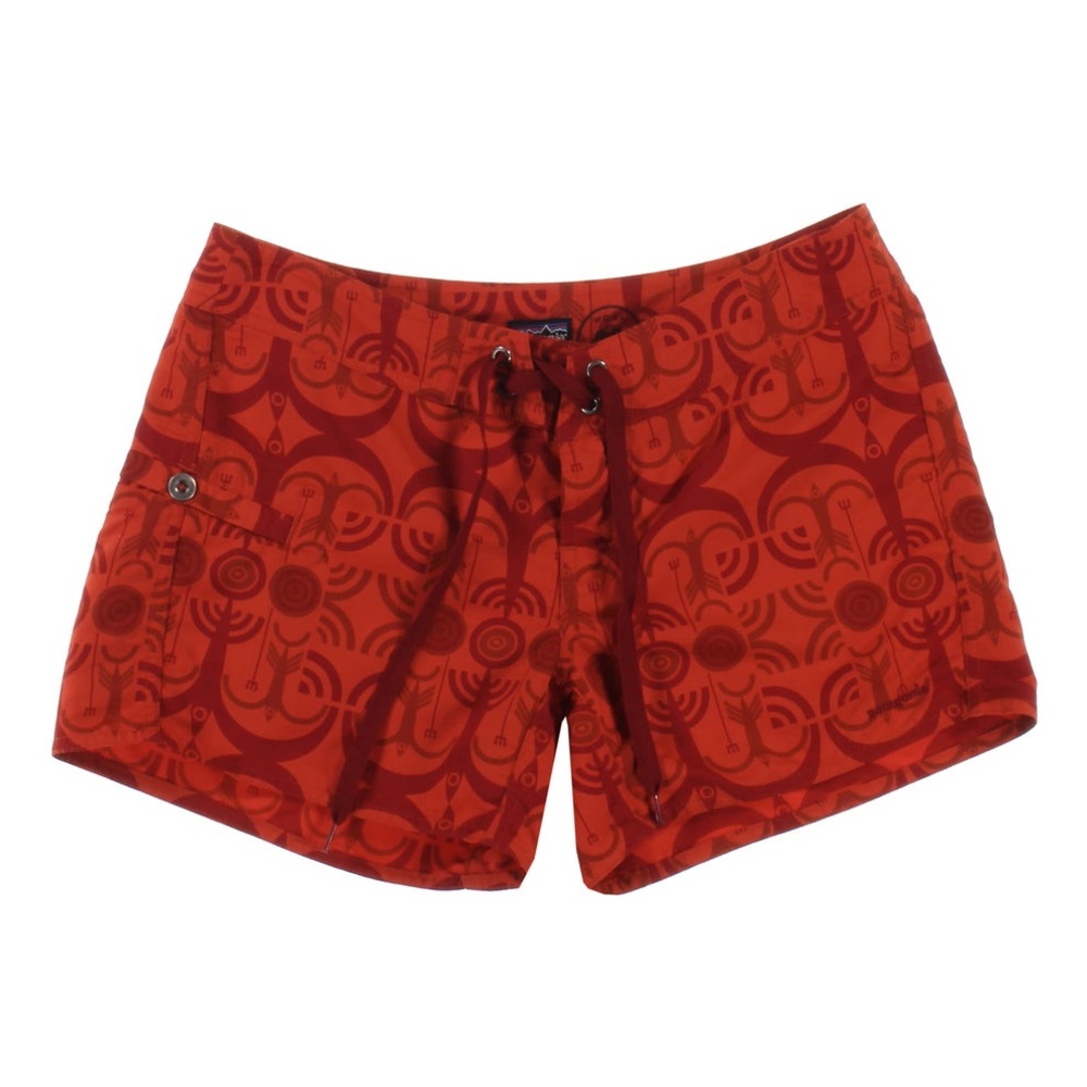 Patagonia Red Patterned Drawstring Shorts - Picture 6 of 11